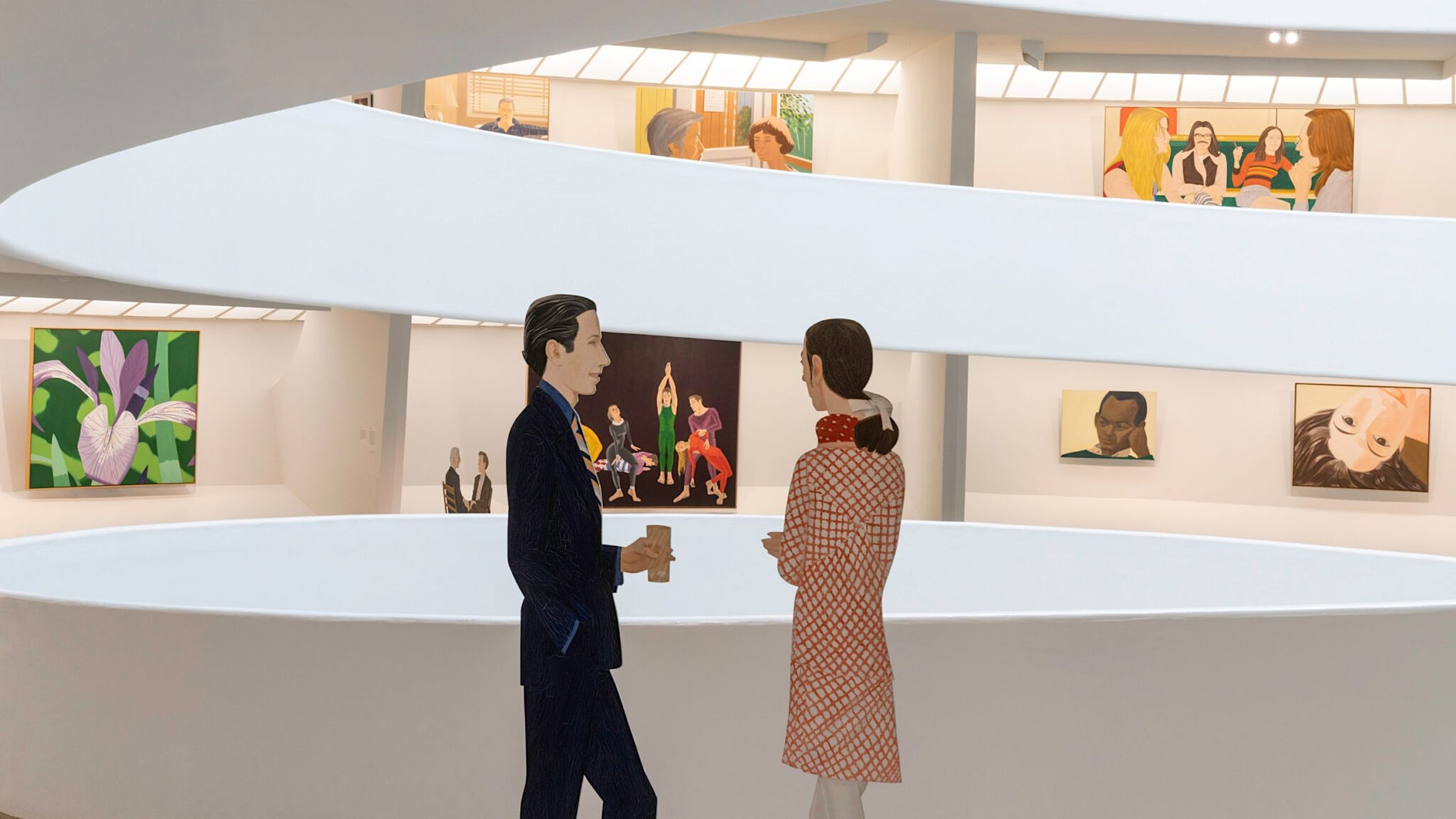 Installation view of Alex Katz's retrospective at the Guggenheim