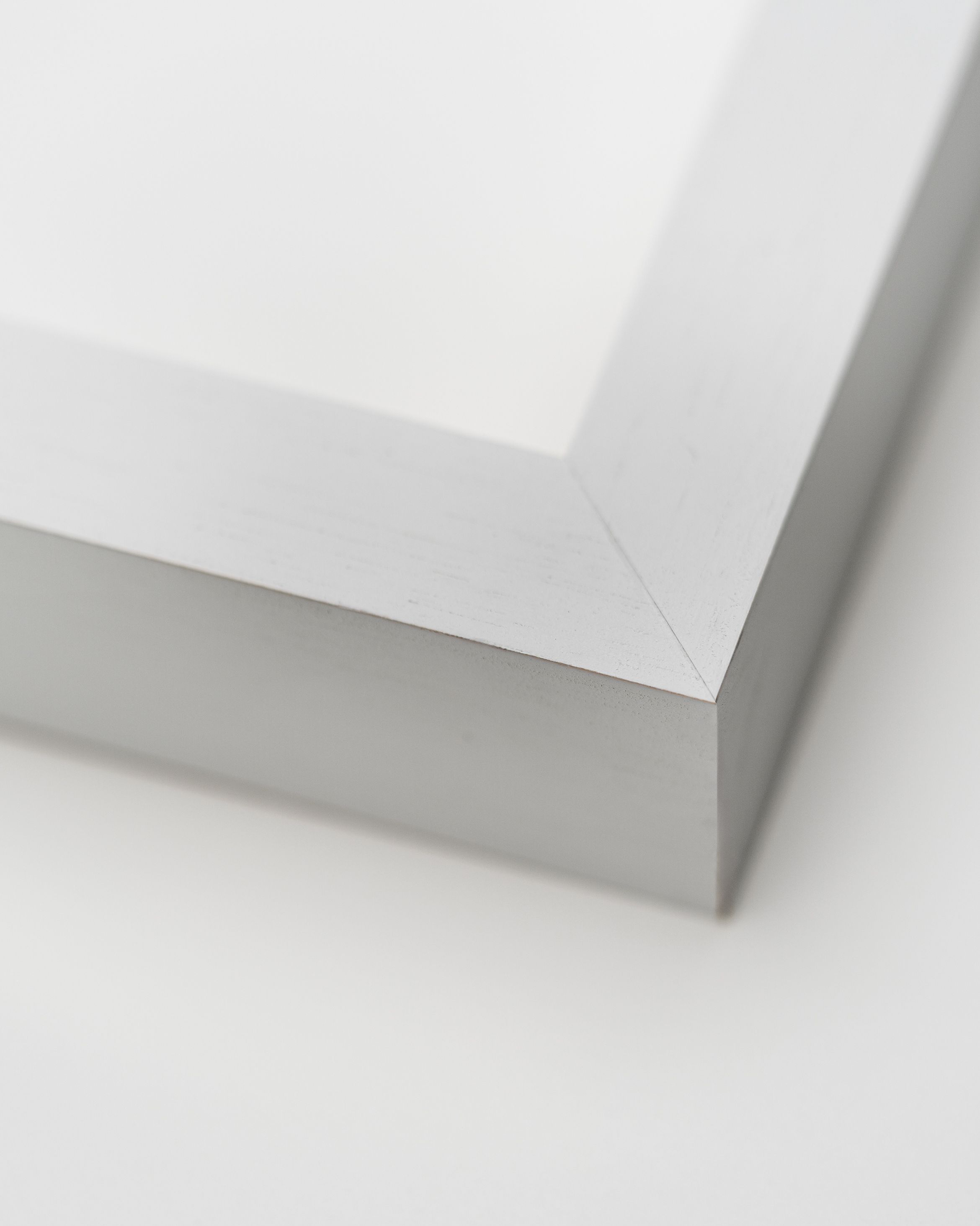 White wood frame corner