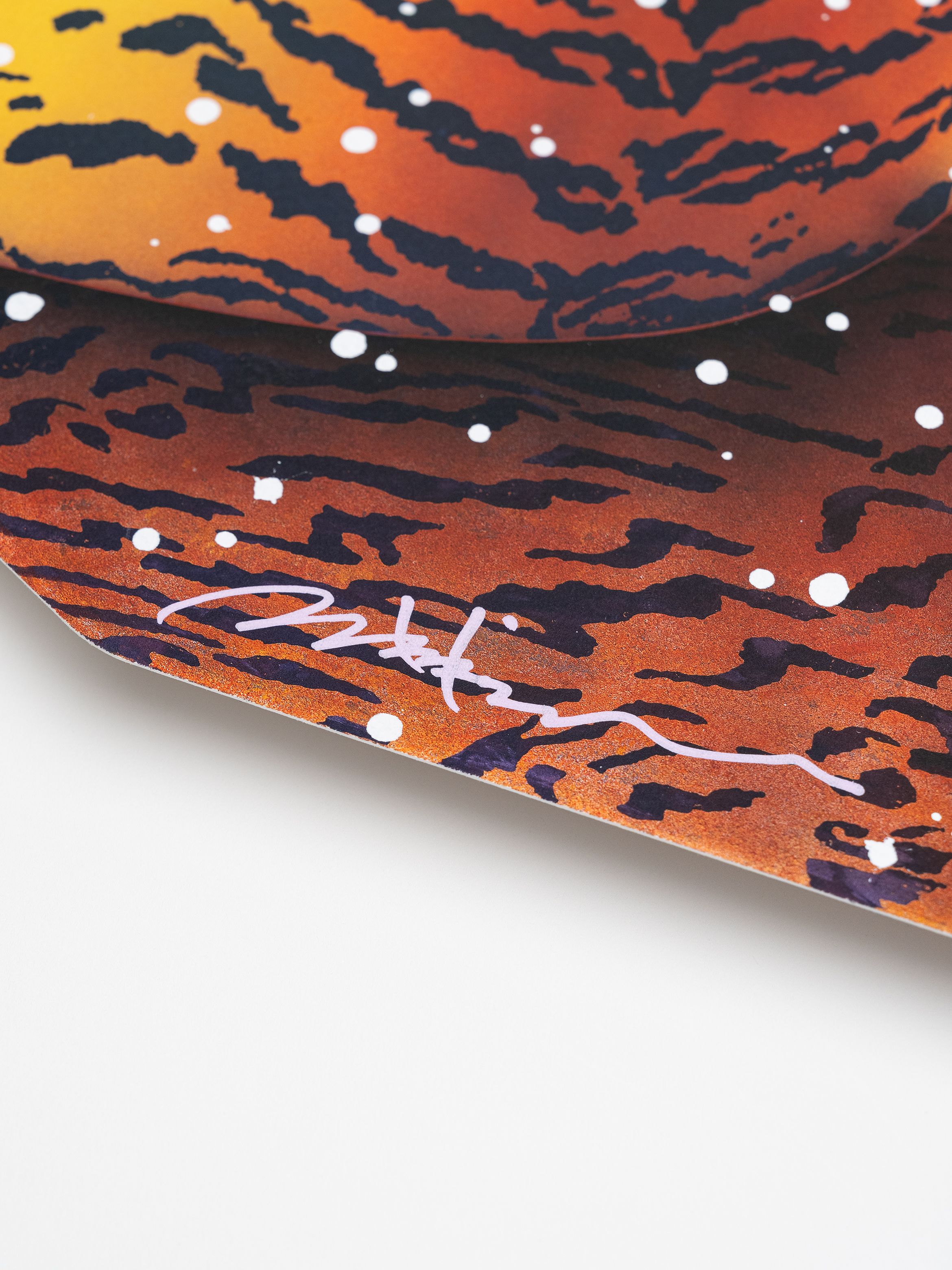 Signature detail of an archival pigment print by Tomokazu Matsuyama.