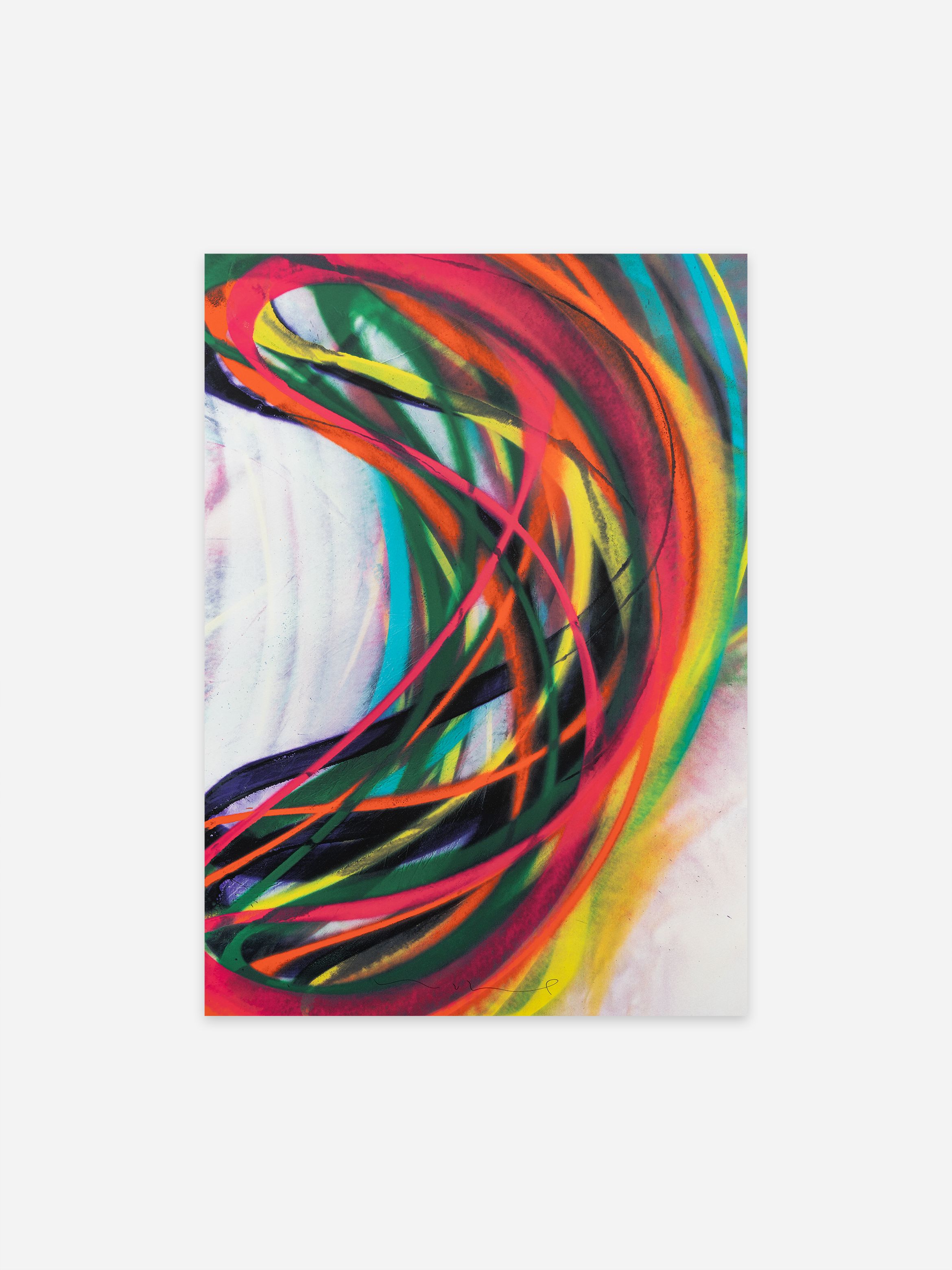 Abstract artwork with vibrant, swirling ribbons of red, green, yellow, and blue on a light background, creating a dynamic and colourful pattern. Abstract artwork with vibrant, swirling ribbons of red, green, yellow, and blue on a light background, creating a dynamic and colourful pattern.