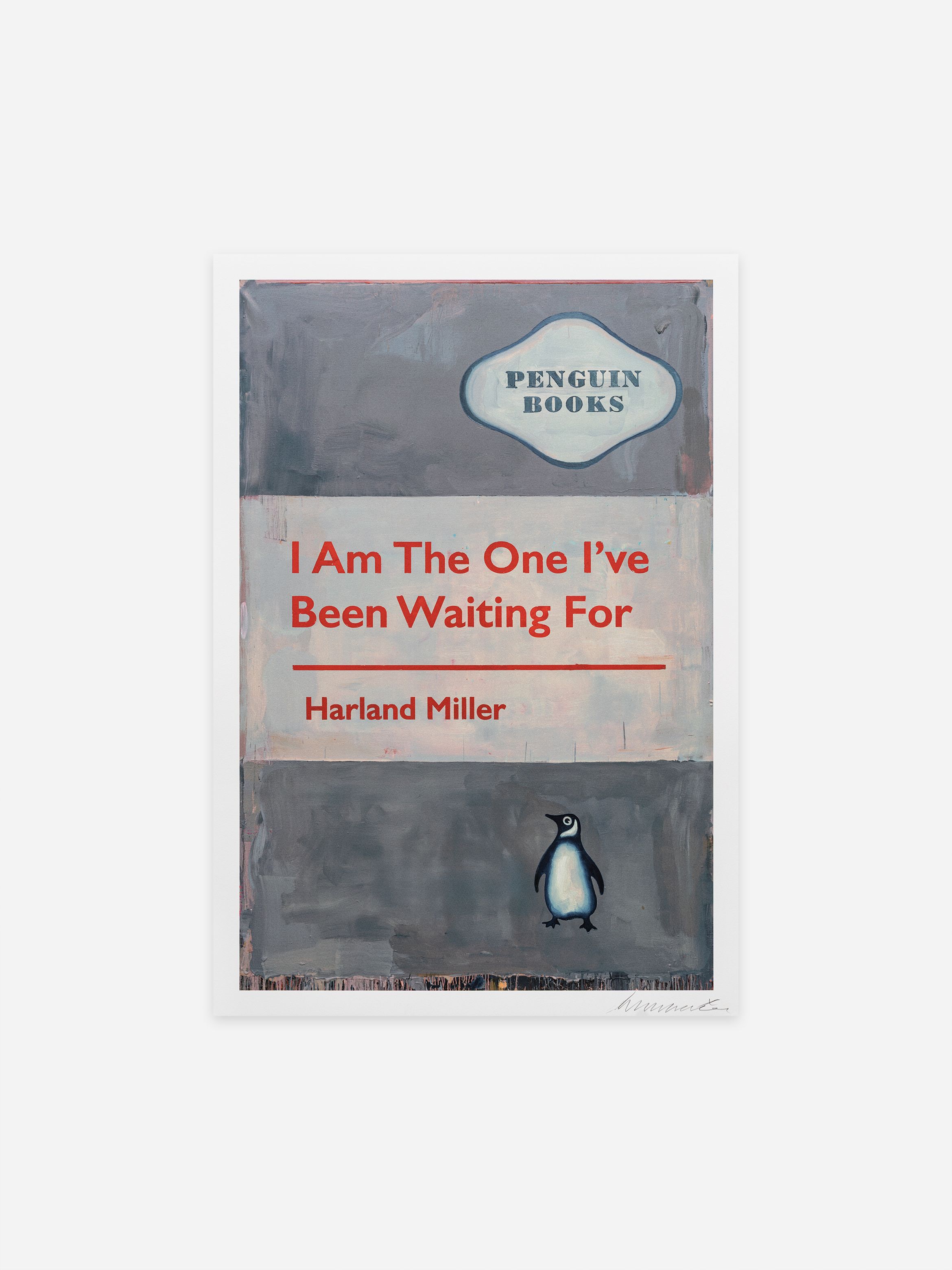 Hero of a silkscreen print by Harland Miller.