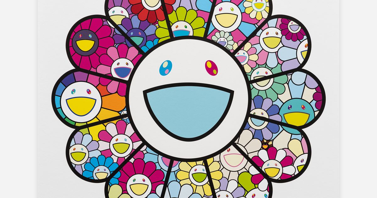 Lollipop Flowers Rainbow by Takashi Murakami