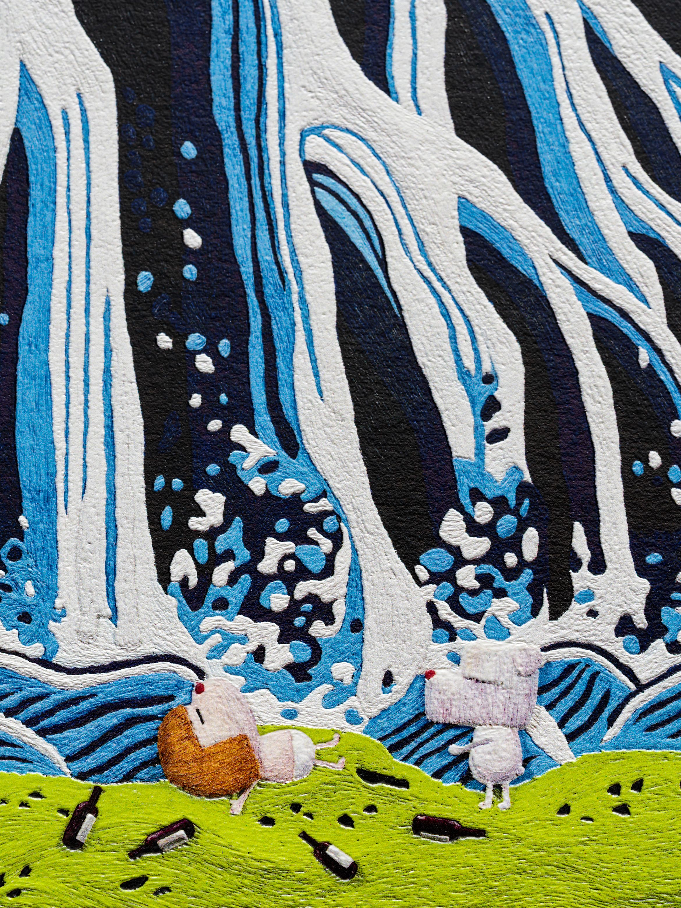 On-angle detail of an archival pigment print by Kukwon Woo.