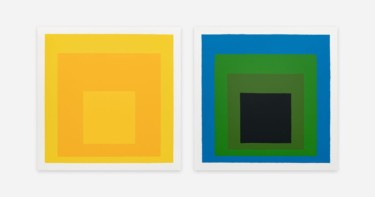 Homage to the Square, 1971 (yellow) & Study for Homage to the