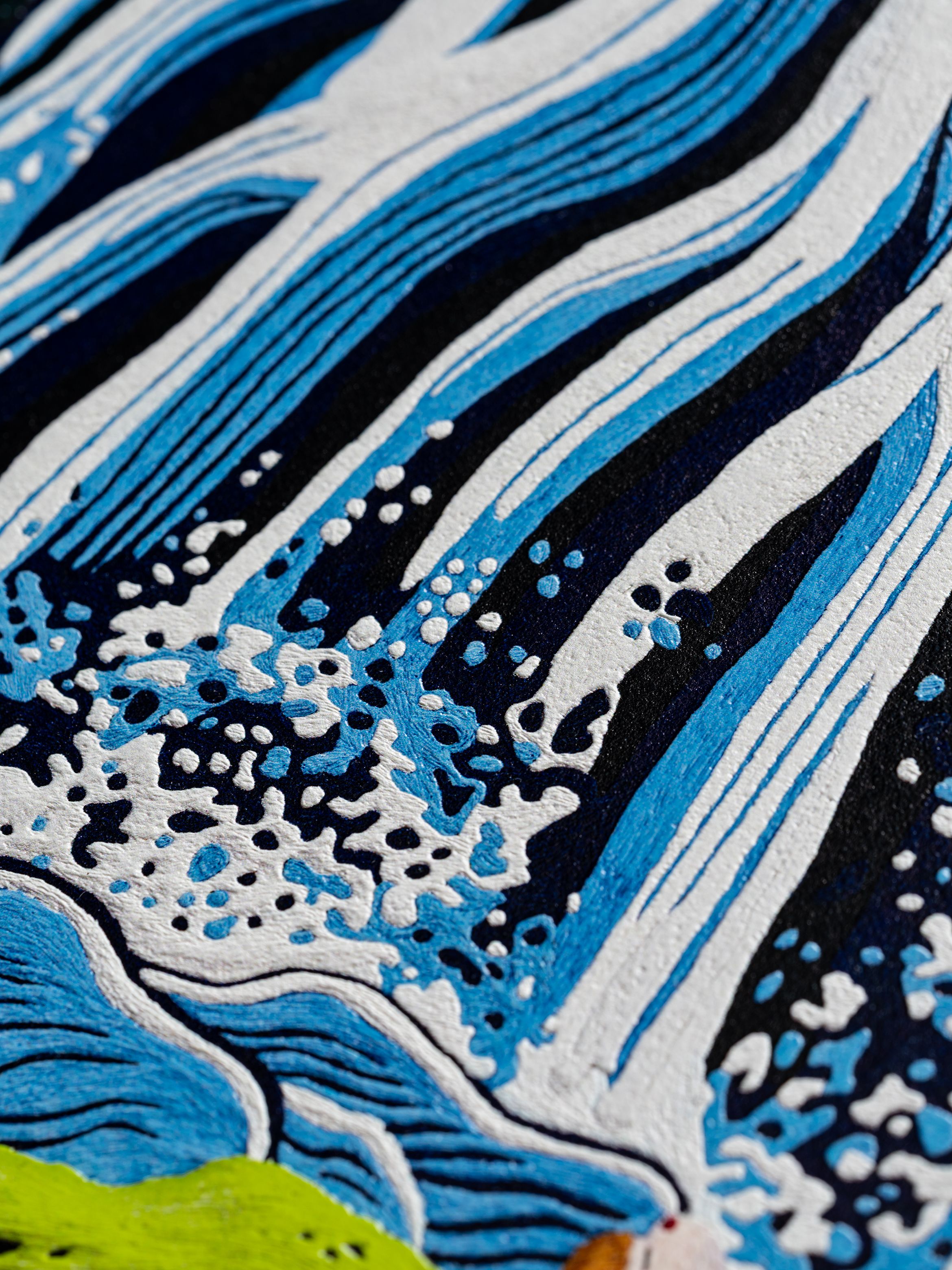 On-angle detail of an archival pigment print by Kukwon Woo.