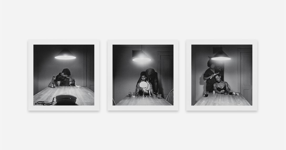 Kitchen Table Triptych by Carrie Mae Weems