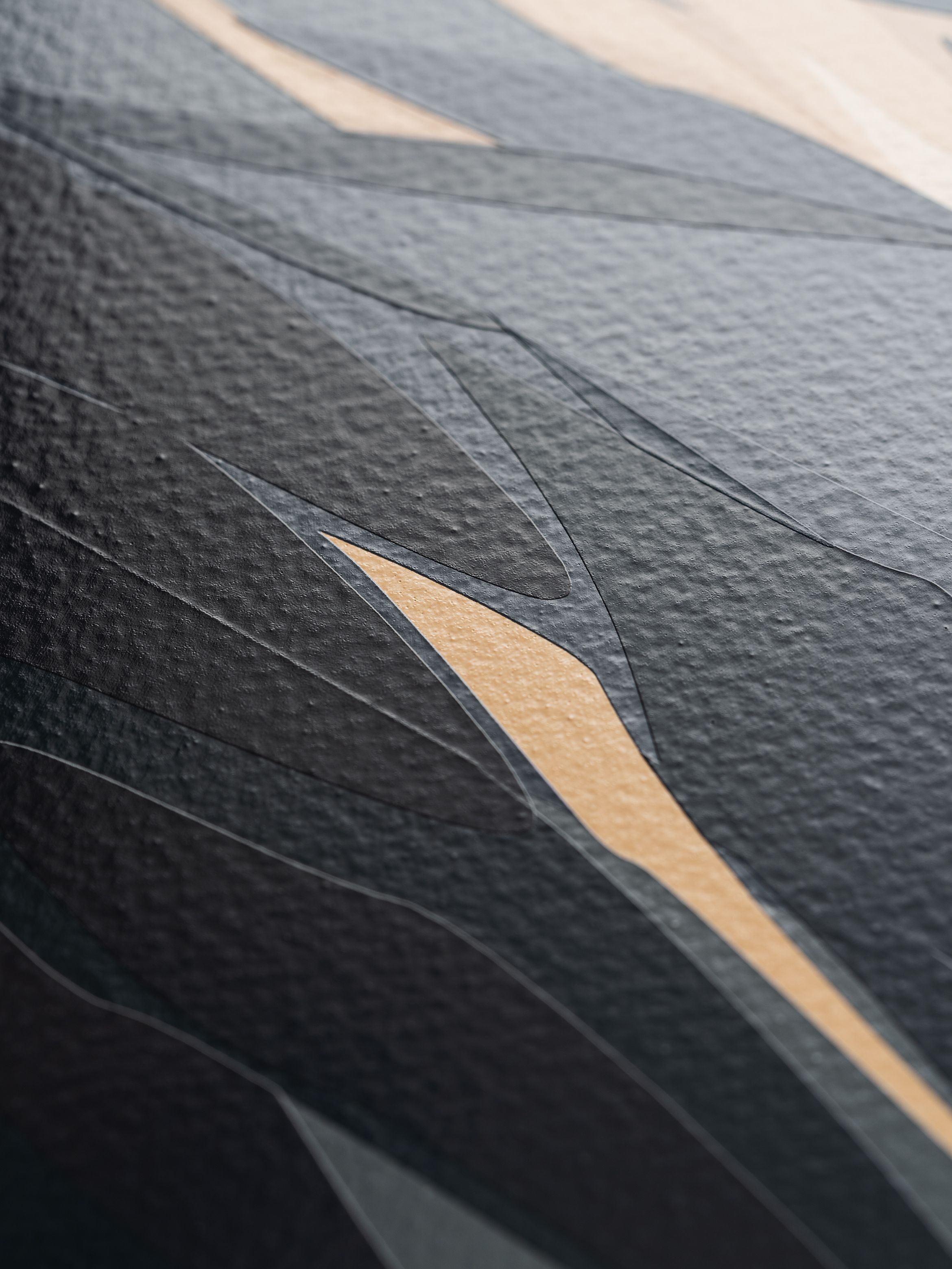 Close up of textured screenprint