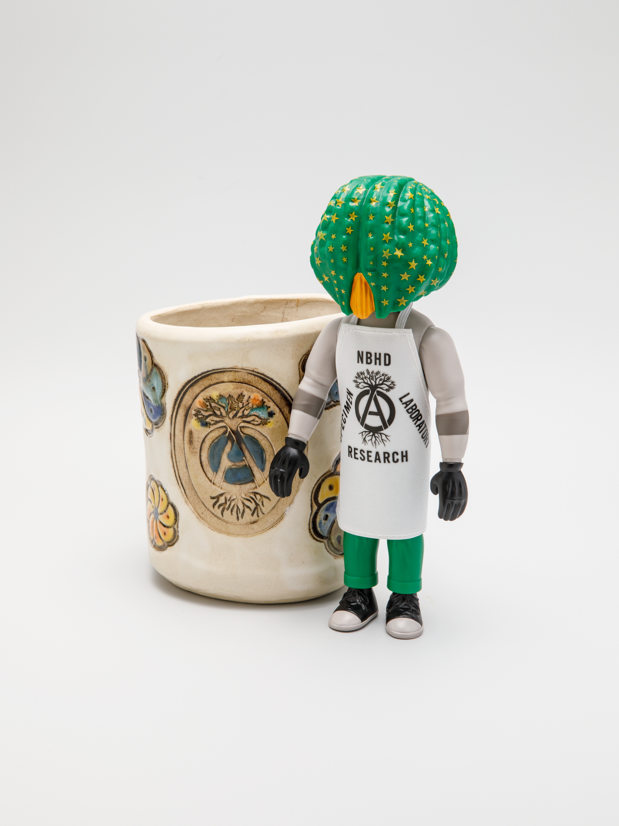 【美品】Darren Romanelli x Neighborhood SRL Cactus Man Vessel by DRx, SRL Cactus Man & CRamics