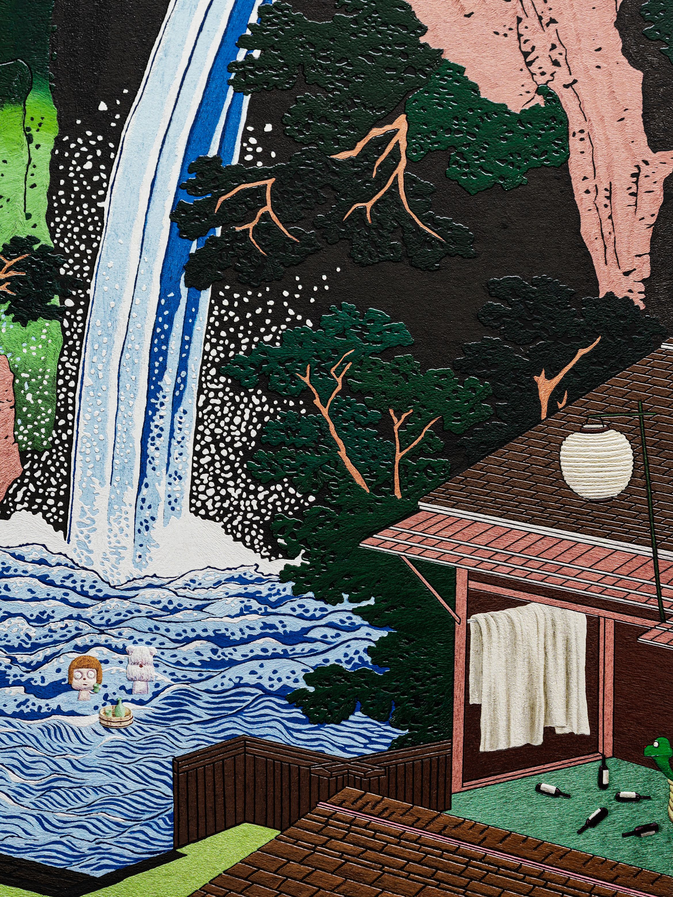 On-angle detail of an archival pigment print by Kukwon Woo.