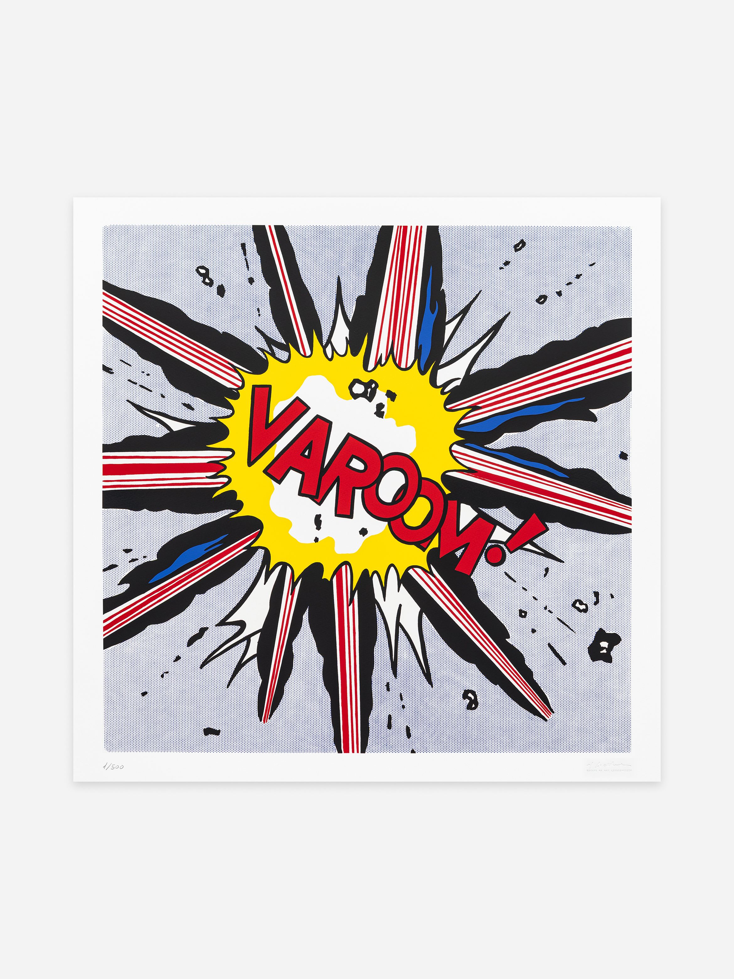 Comic-style explosion with "VAROOM!" in bold red letters, yellow jagged burst, and black and red radial lines on a dotted background. Comic-style explosion with "VAROOM!" in bold red letters, yellow jagged burst, and black and red radial lines on a dotted background.