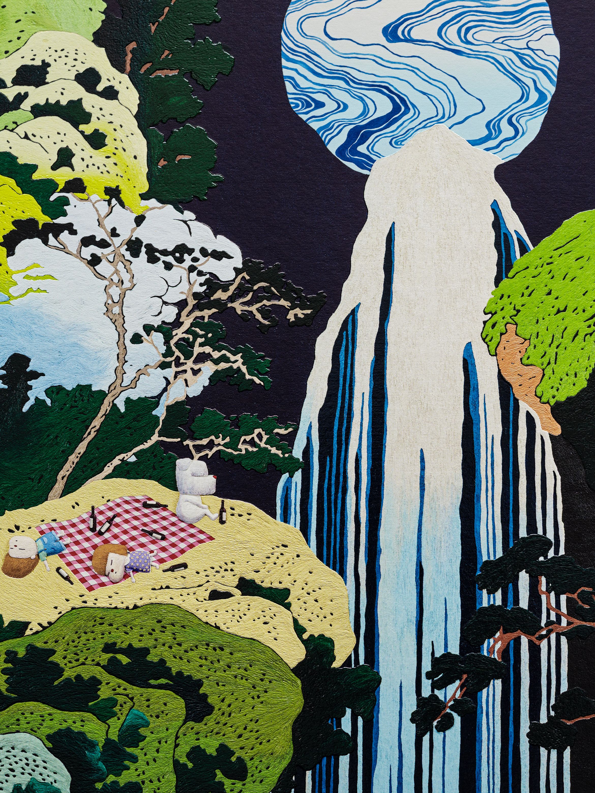 Straight-on detail of an archival pigment print by Kukwon Woo.