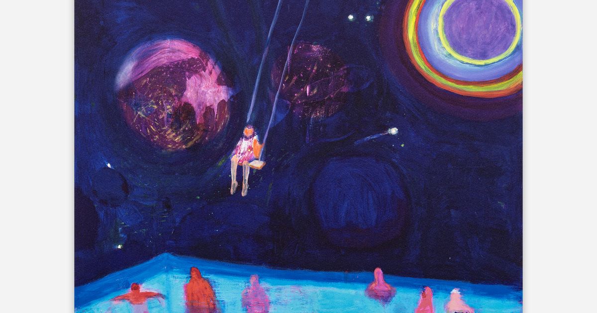Swing Over Pool by Katherine Bradford