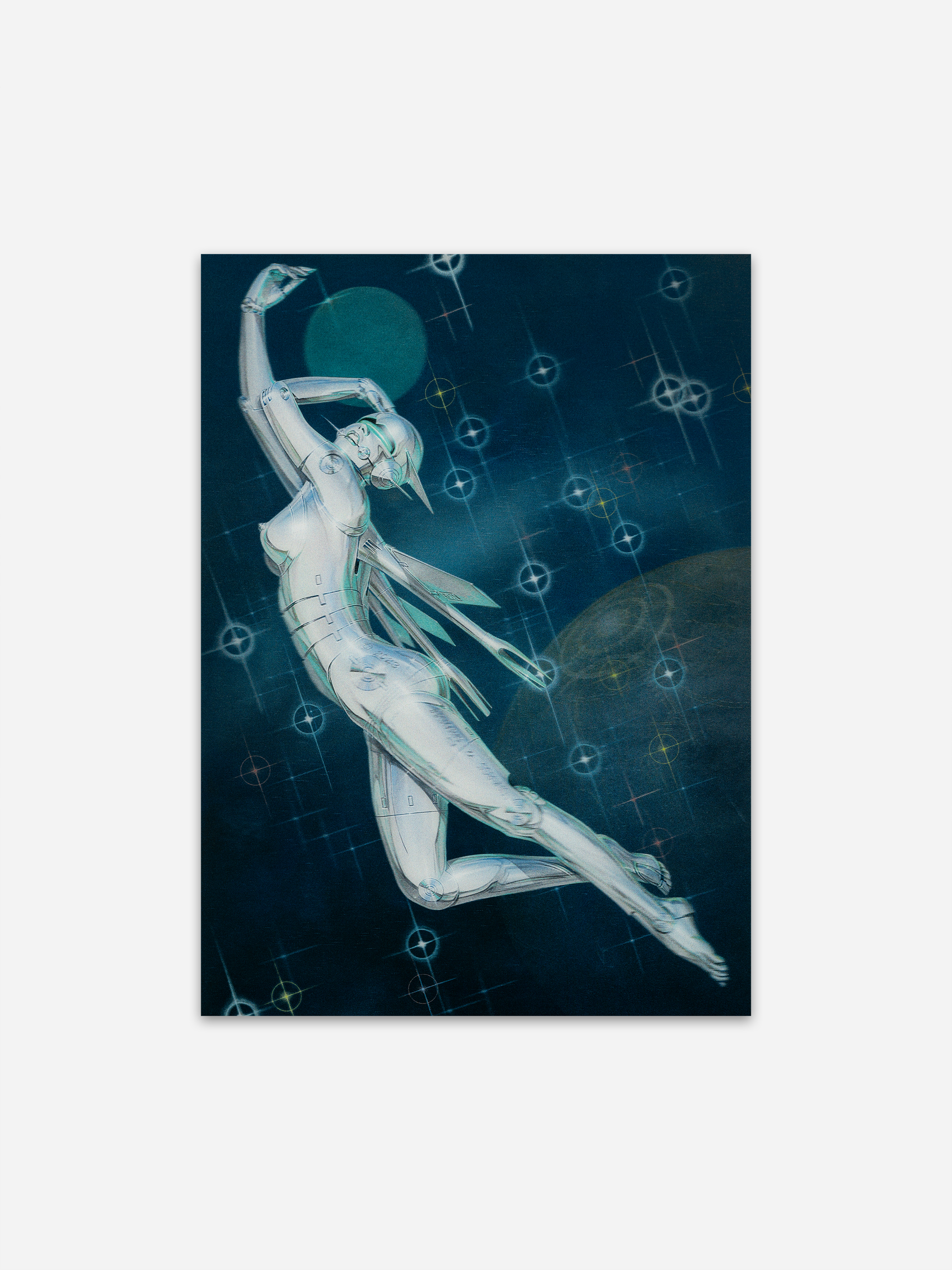 Hajime Sorayama｜空山基 Untitled 2020 Hajime Sorayama 空山基| Sexy robot_walking in the space 性感