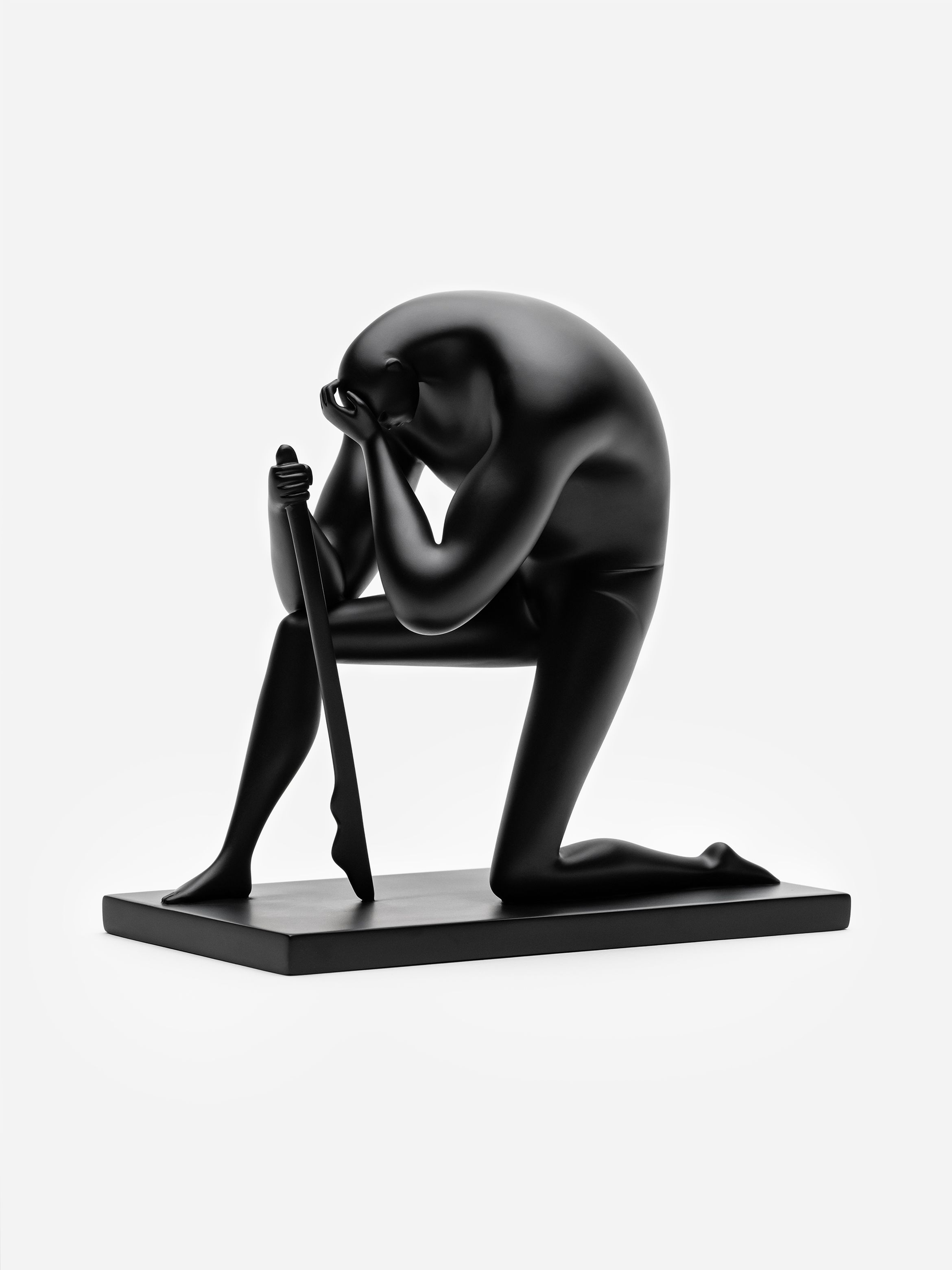 Hero of a resin cast sculpture by Cleon Peterson.