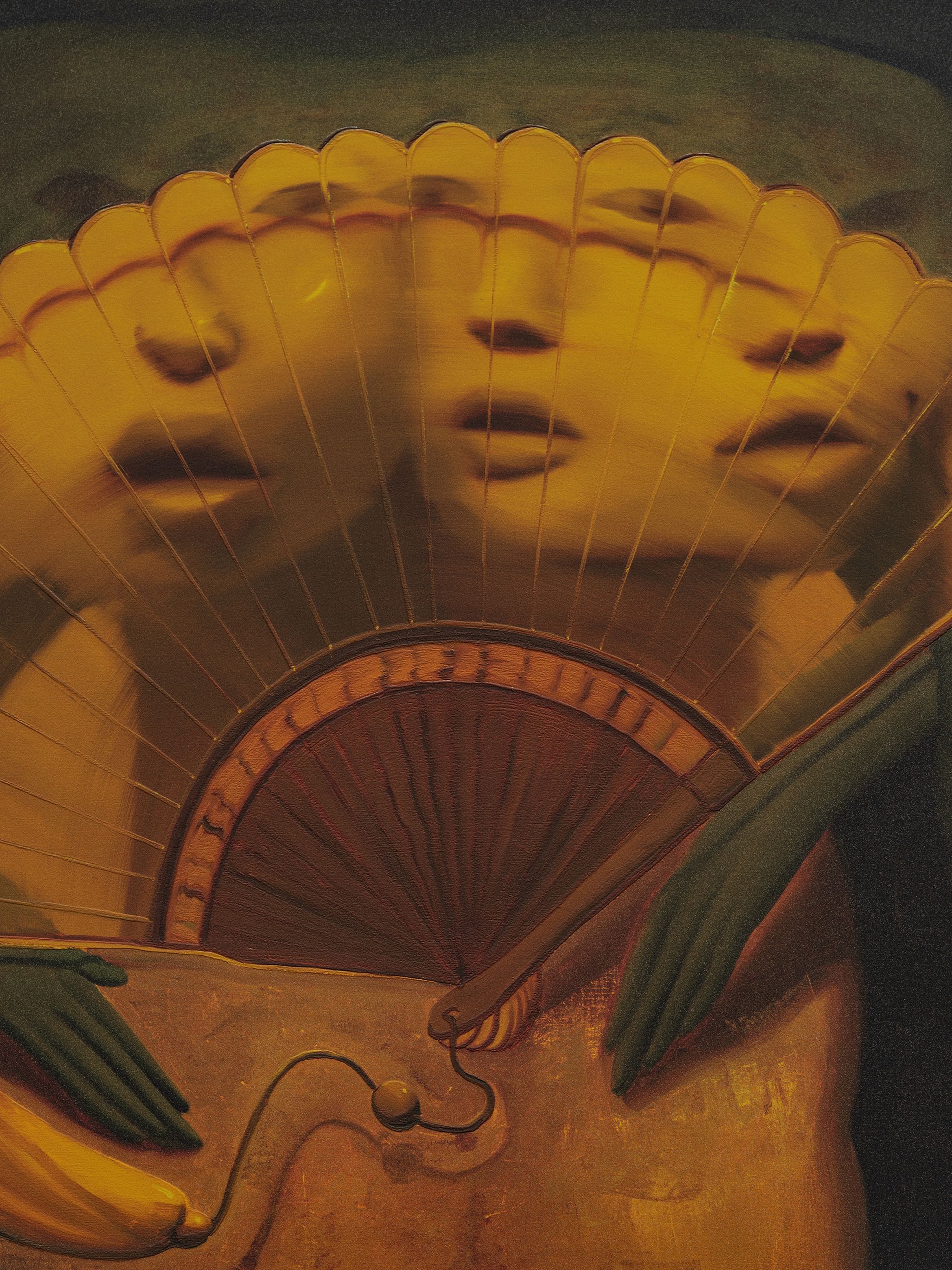 A close up of Dominique Fung's 'Handheld Fan'