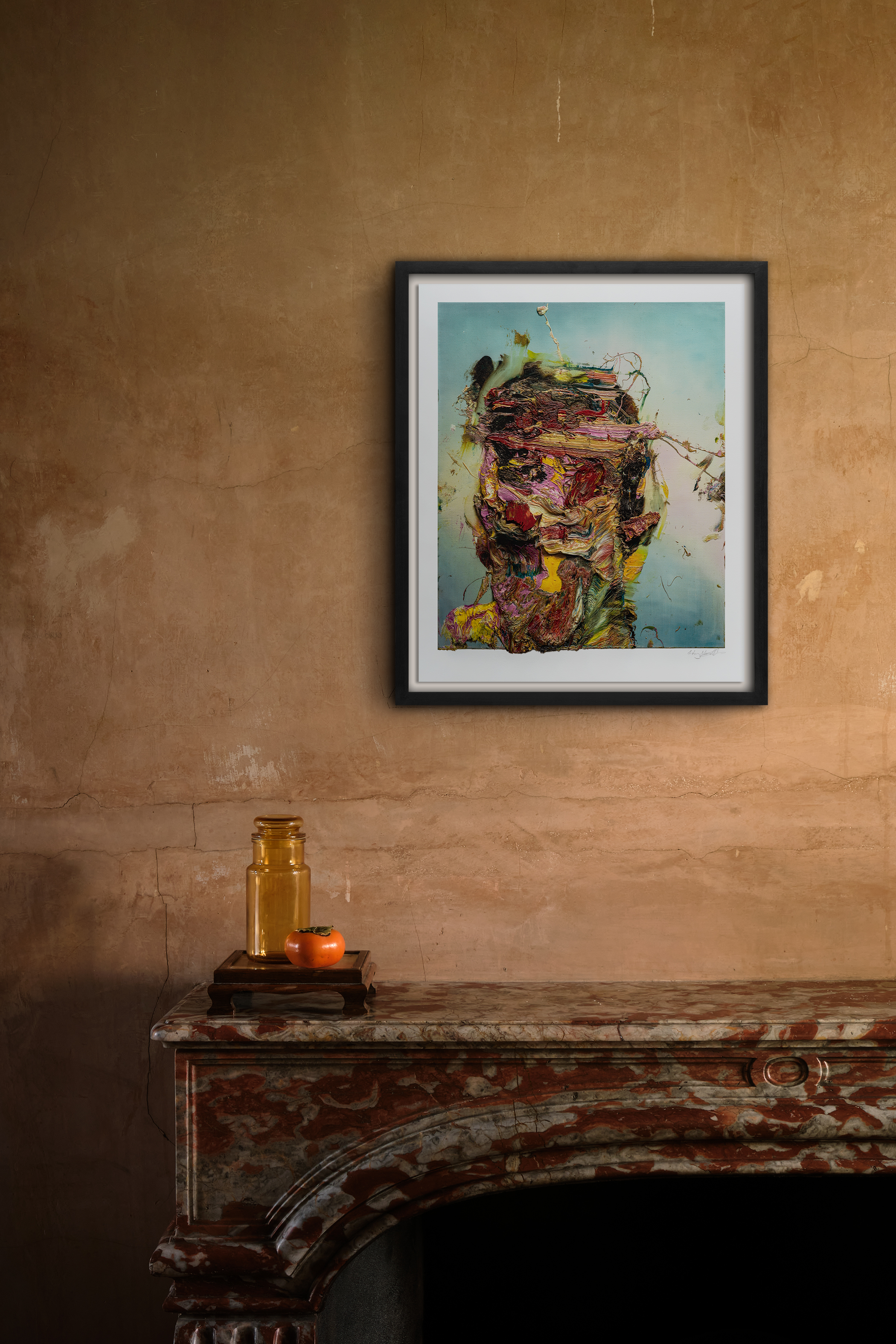 Self Portrait with Yellow Lake and Magenta by Antony Micallef