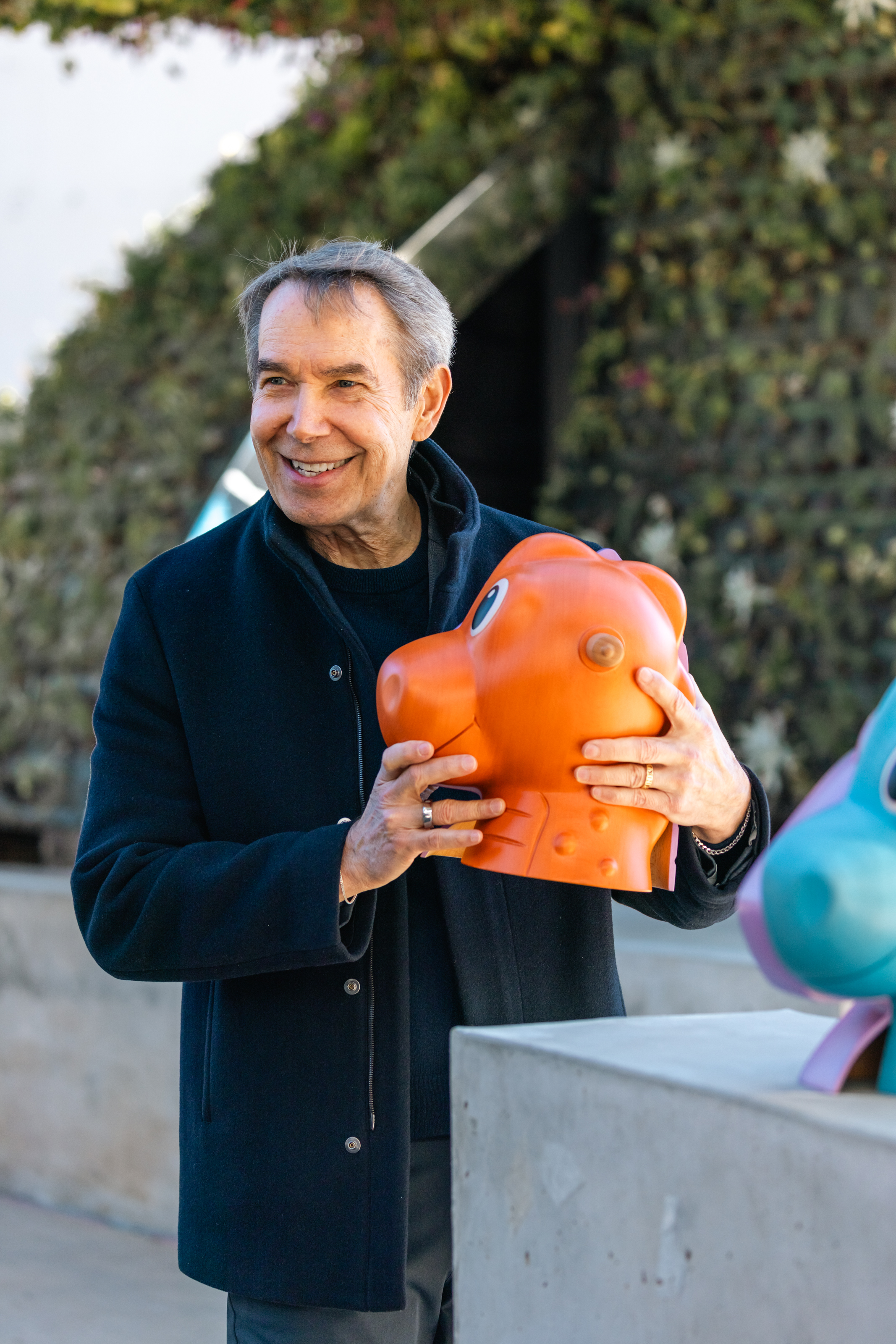 Split-Rocker (Wood) Pink/Orange by Jeff Koons