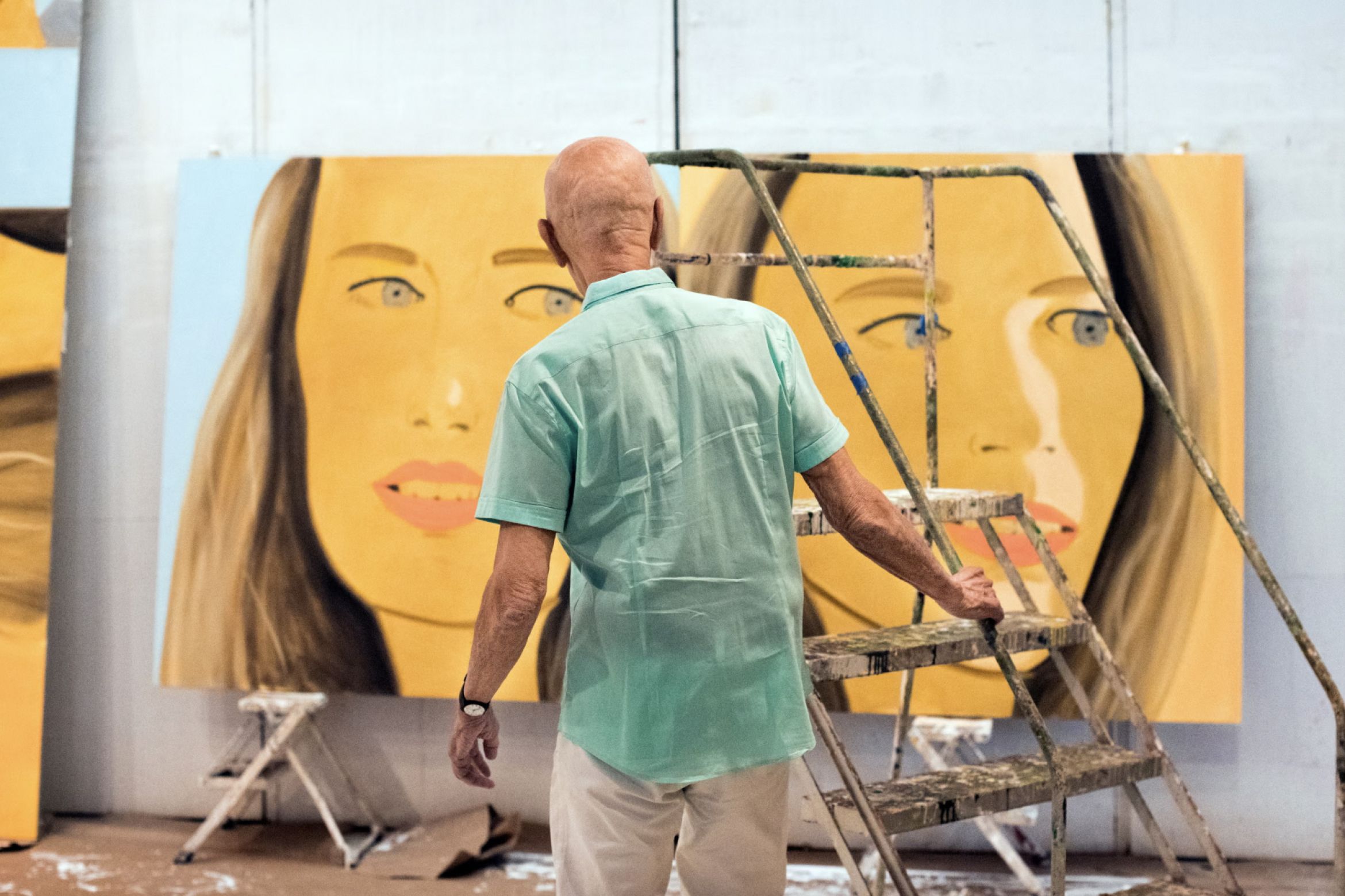 Alex Katz in his studio