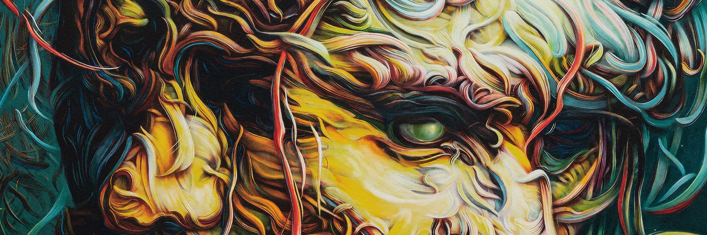 A close up of Glenn Brown's 'Doggerland'