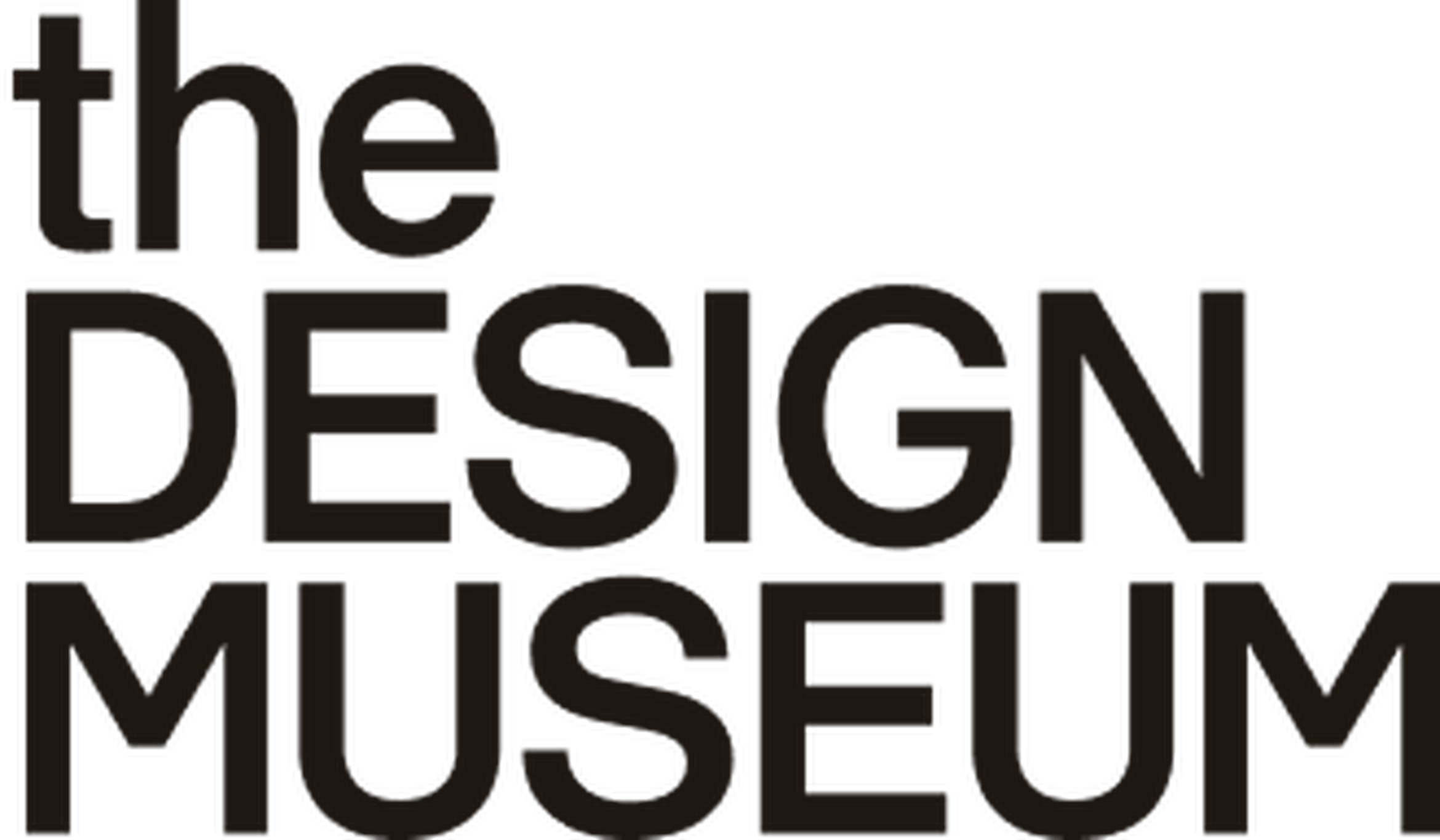 Bold black text reads "the DESIGN MUSEUM" on a white background.
