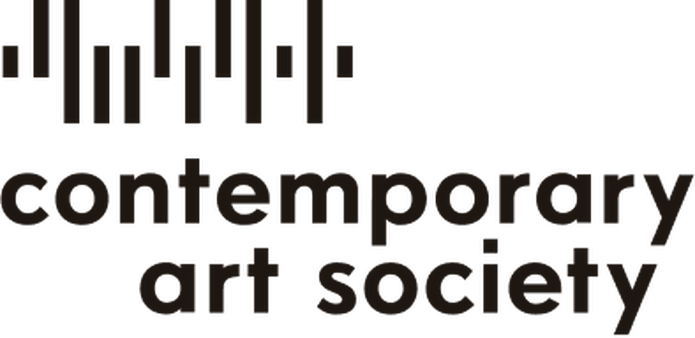 Logo of the Contemporary Art Society with abstract vertical lines above the text.