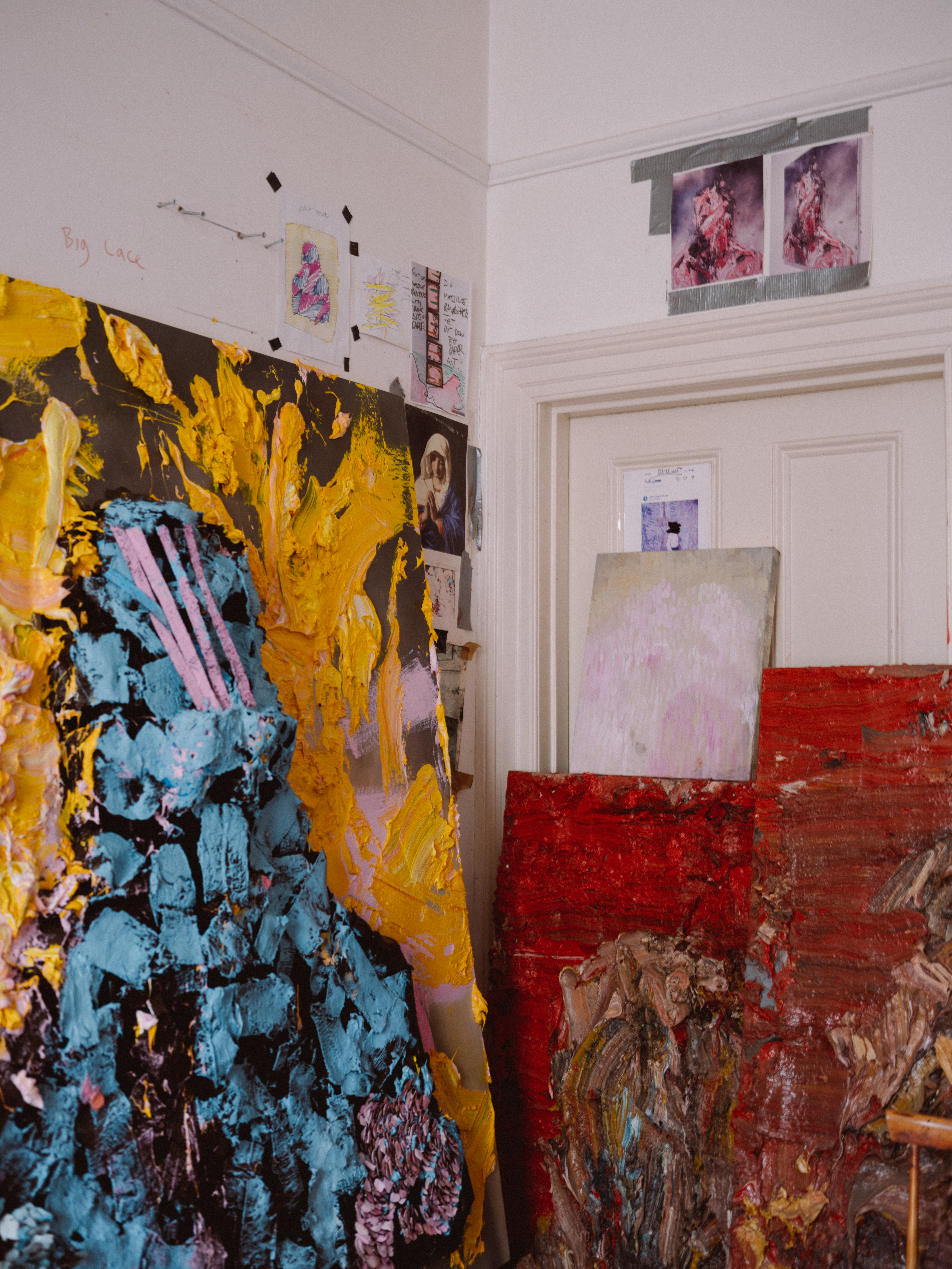 Self Portrait with Yellow Lake and Magenta by Antony Micallef