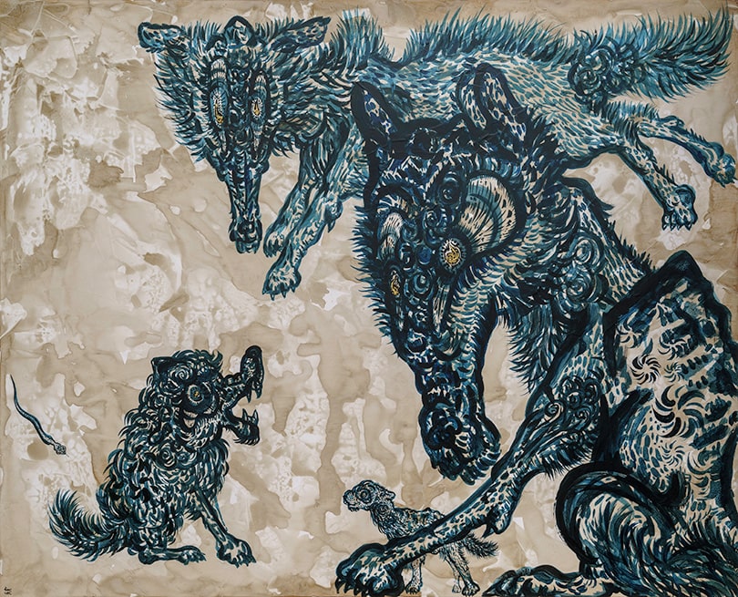 Live painting by Miwa Komatsu