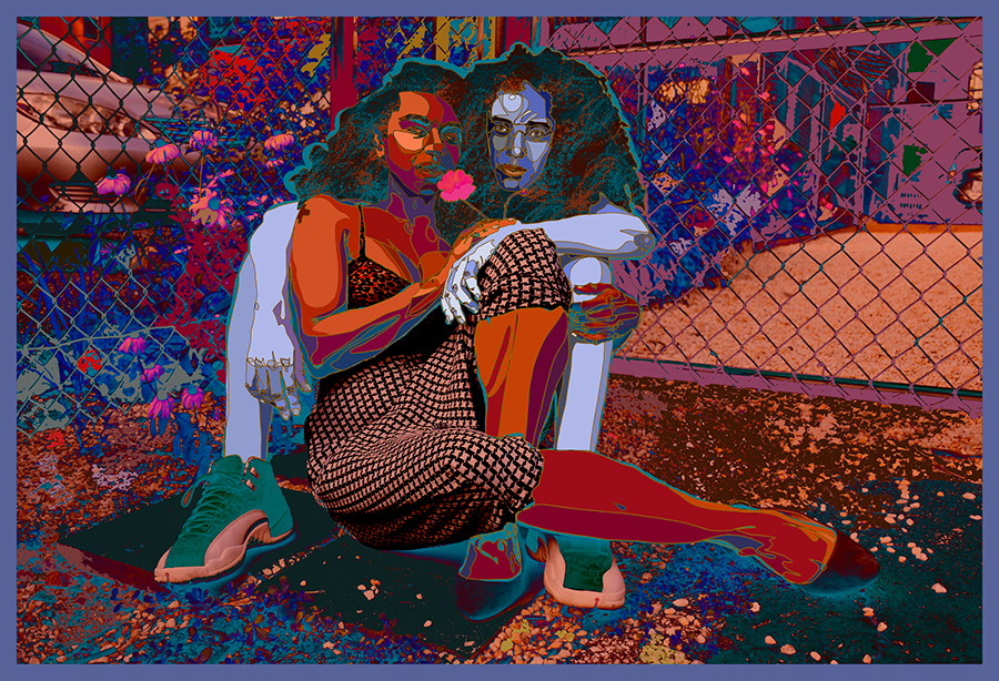 Amani Lewis TWO QUEENS アマニ・ルイス 版画 in Amani Lewis TWO QUEENS アマニ・ルイス 版画 Art