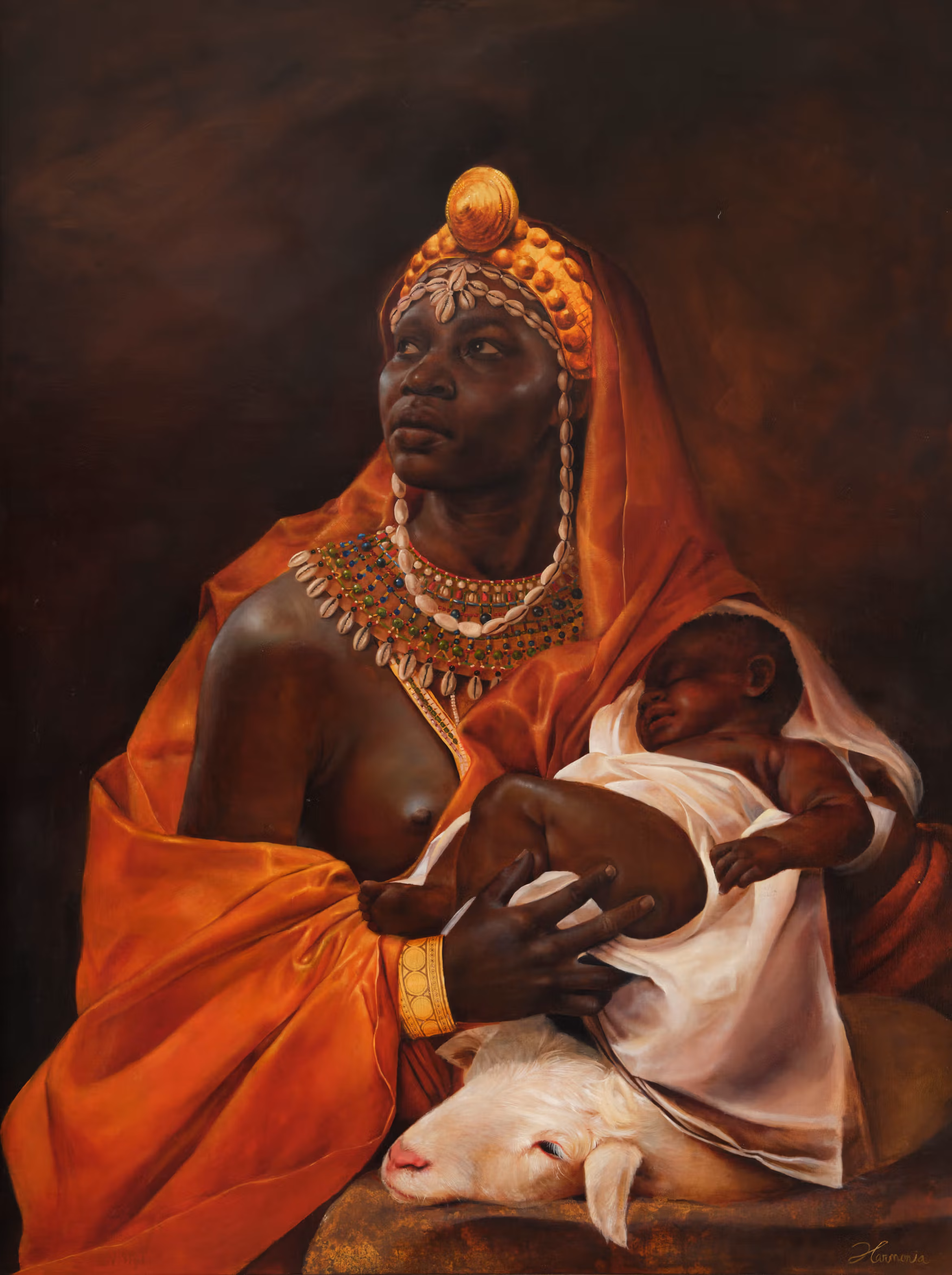 An image of a painting by Harmonia Rosales.