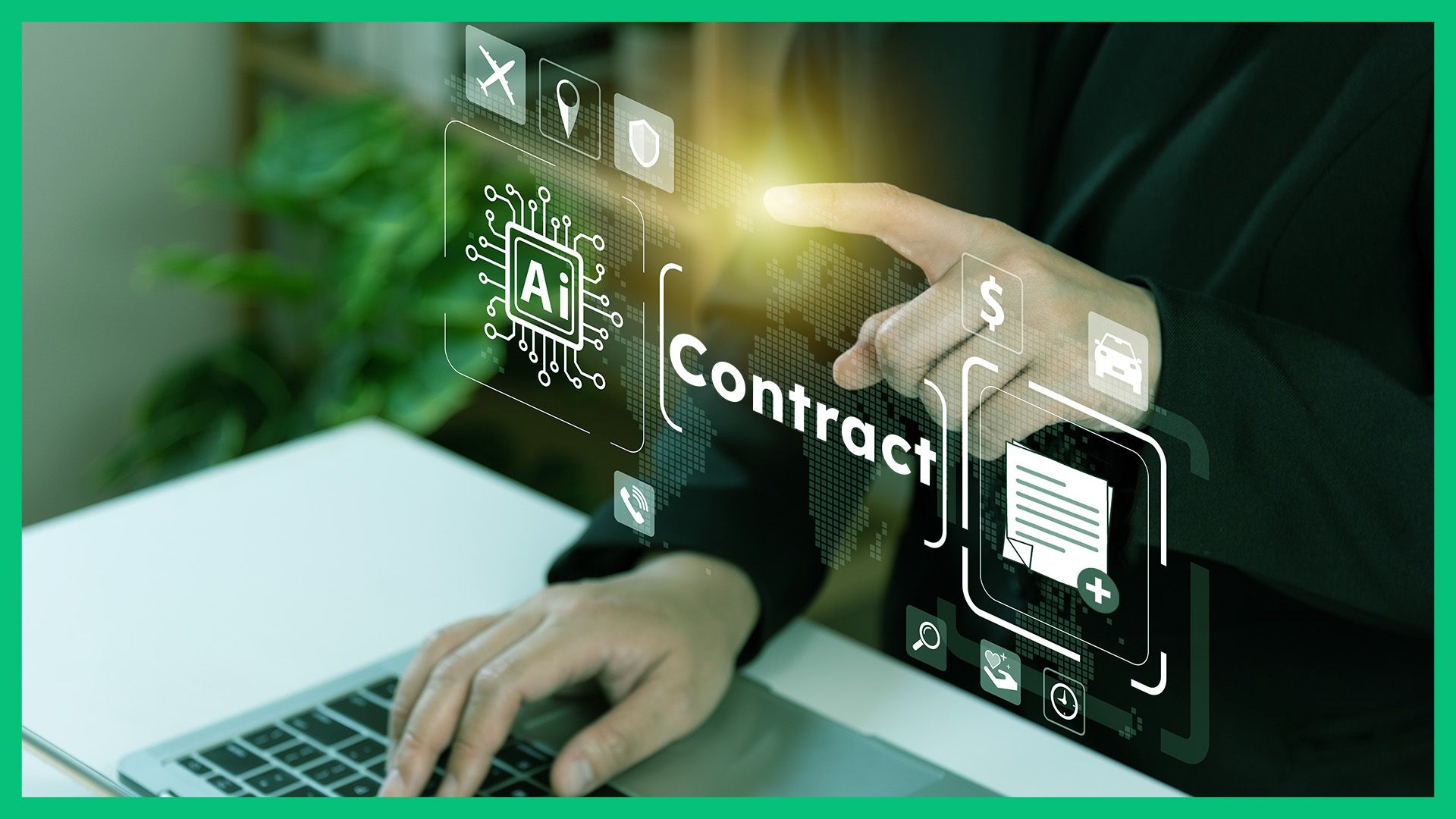 Illustration showing how AI is making contract management easier