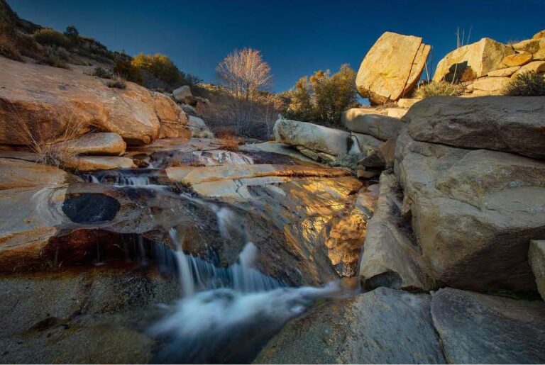 Fay Creek flows downstream to the adjacent Canebrake Ecological Preserve and drains to the Kern River.