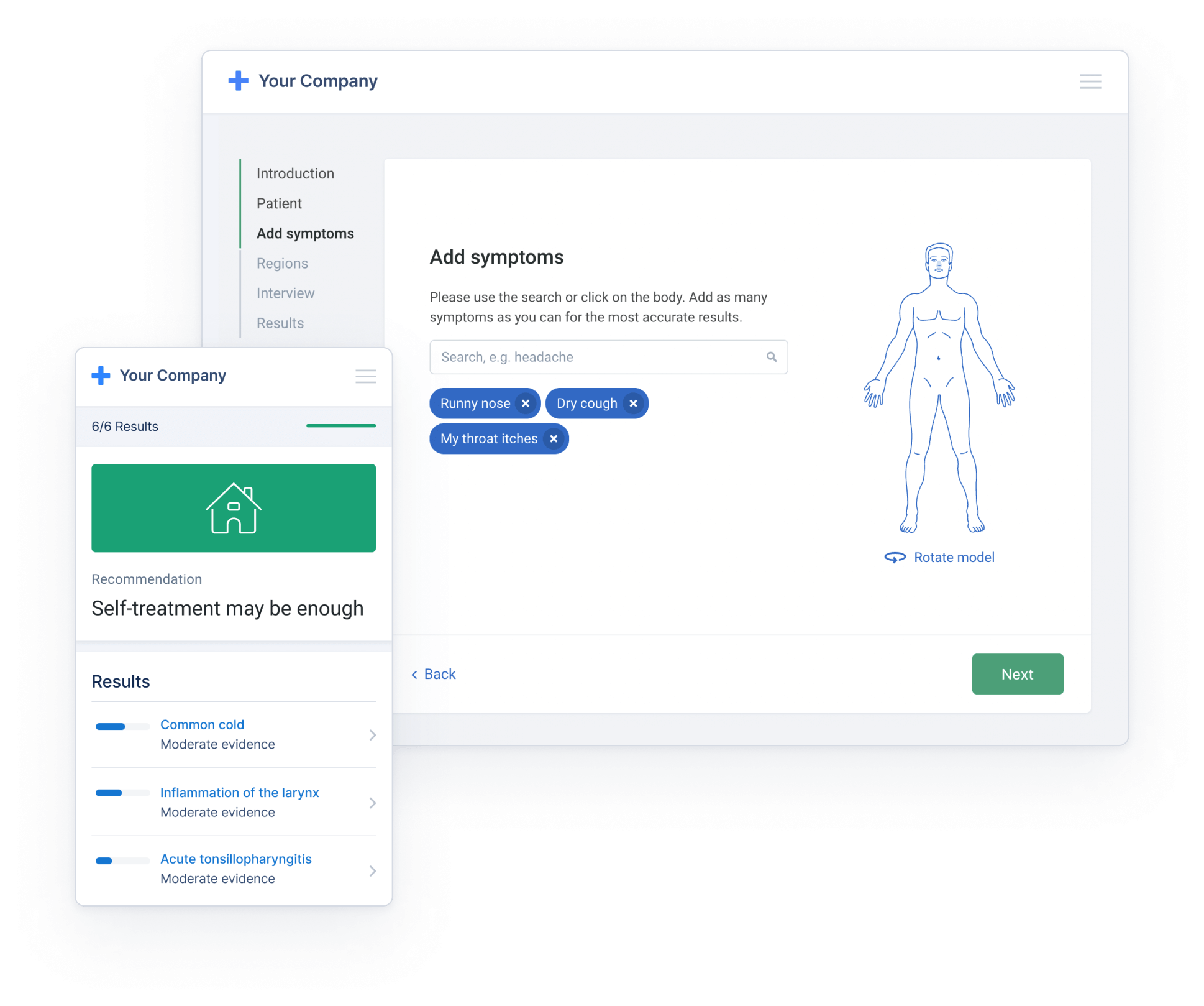Symptom Checker app screenshot