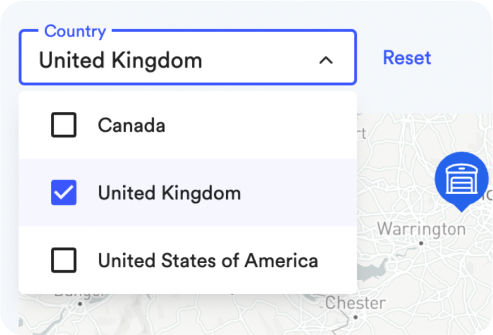 Network Map - Country Filter