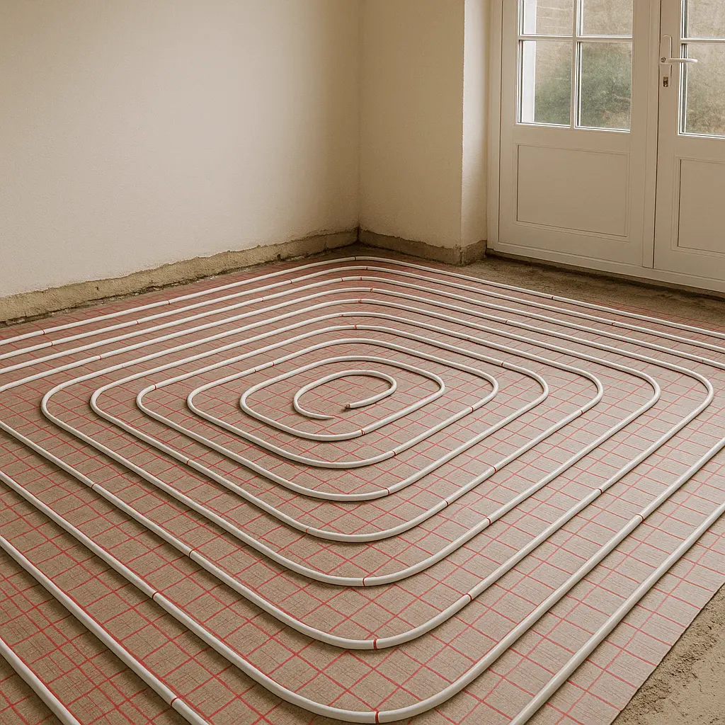 Underfloor heating installation
