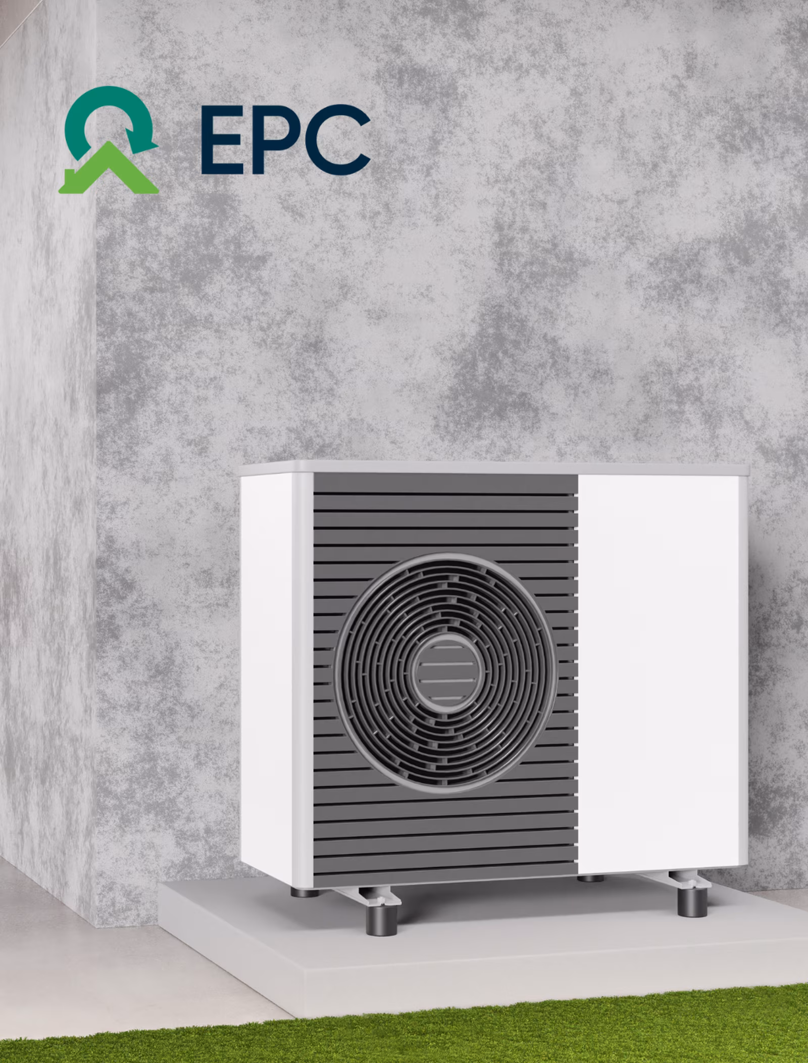 heat pump with grey background