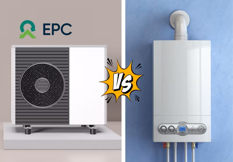 heat pump and boiler