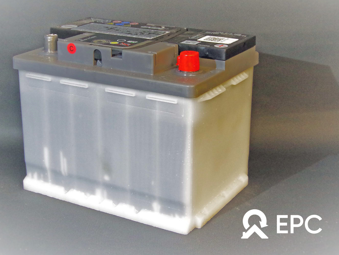 a grey solar battery