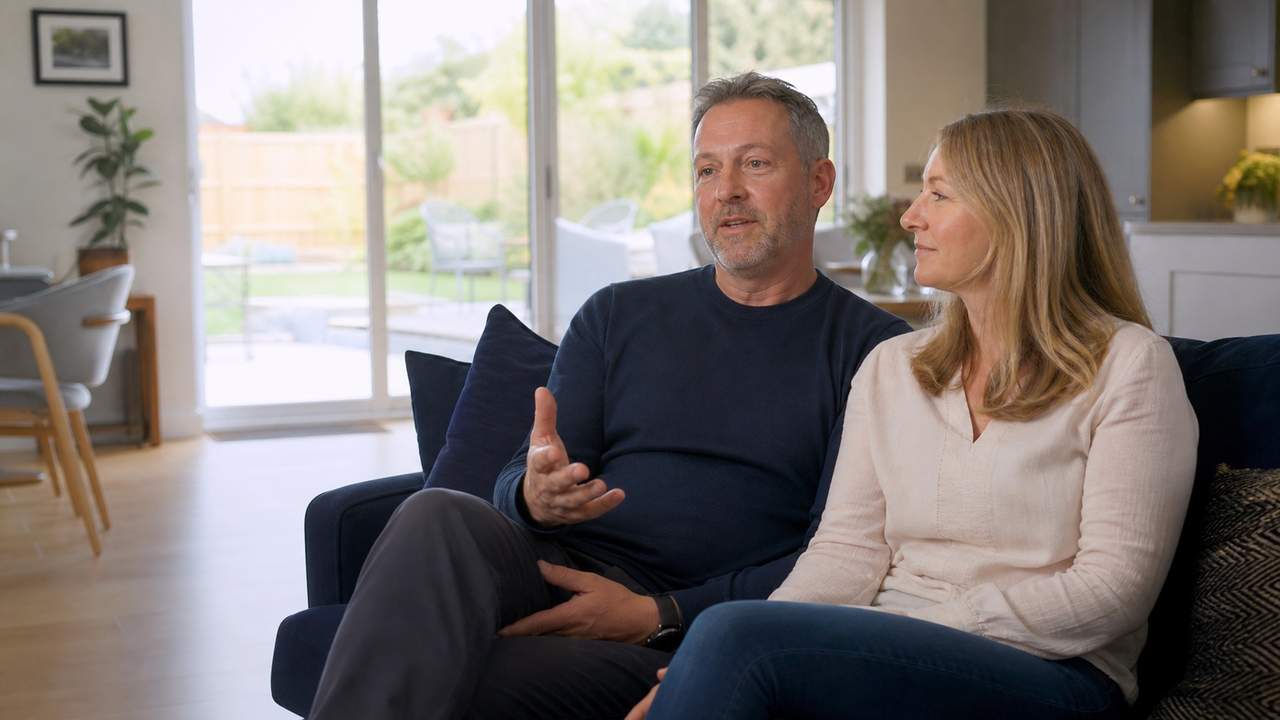 Rachel and Tom Ellis speaking about their home energy installation