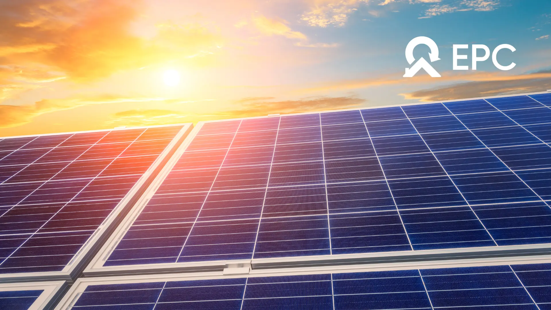 solar panels with sunshine