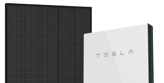 Solar panel and Tesla Powerwall battery system