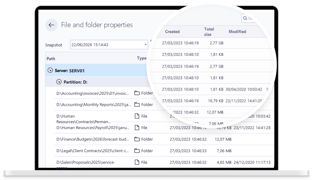 File and folder properties