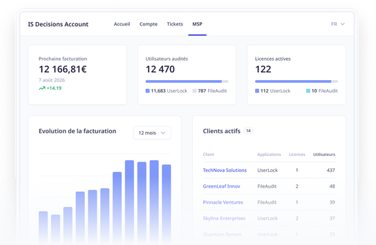Plateforme de gestion des licences MSP
