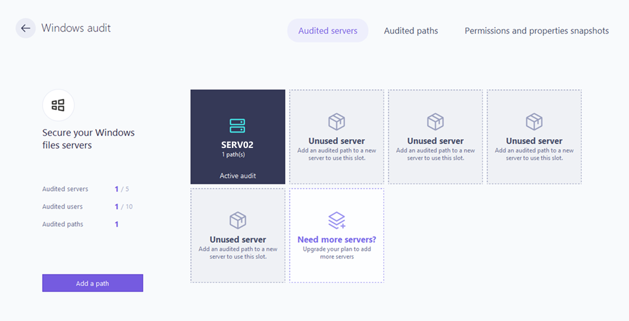 Windows Audited servers