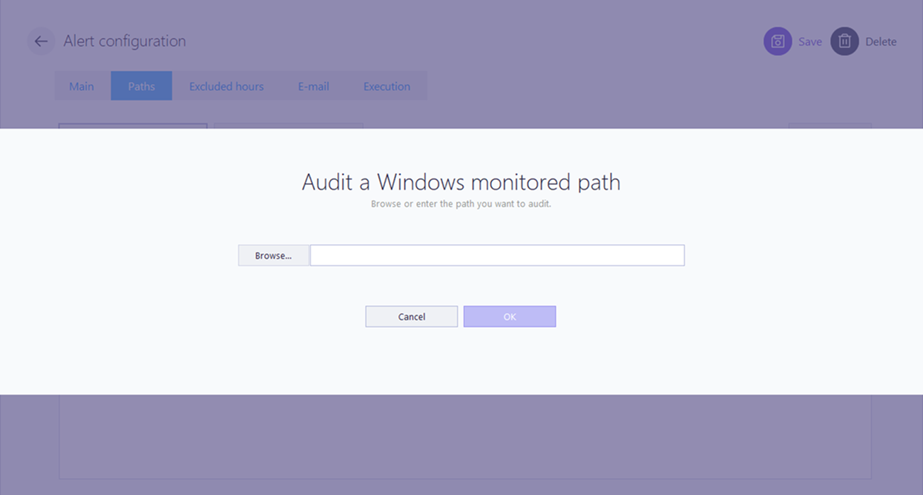 Audit a Windows monitored path