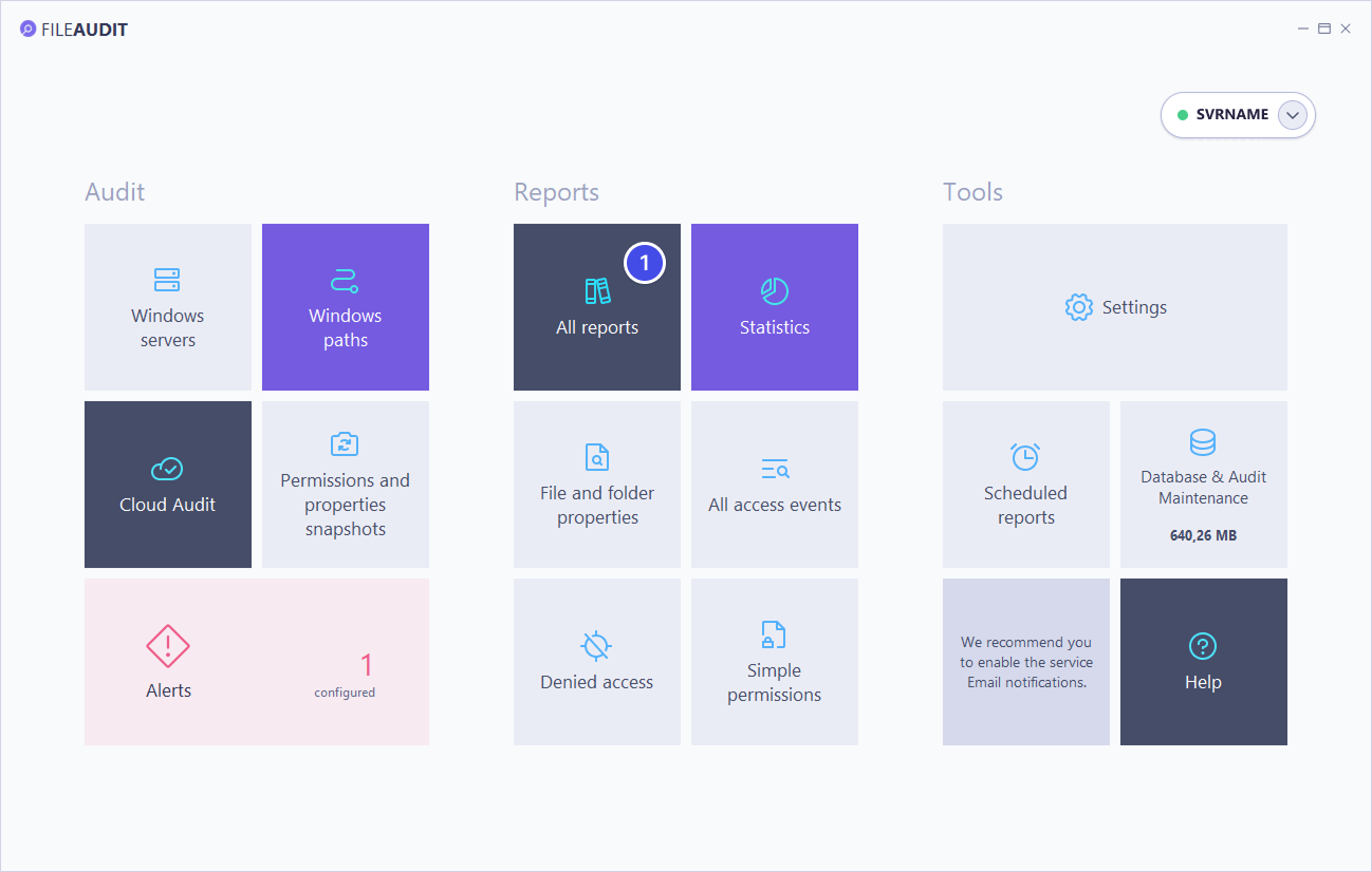 Dashboard all reports