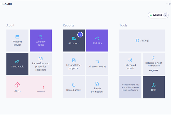 Dashboard all reports