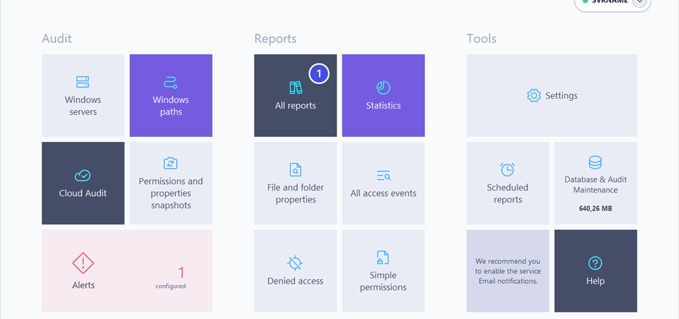 Dashboard all reports