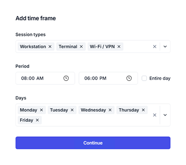 Logon hour restrictions - time frame