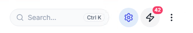 Main navigation bar with the Search field and its Ctrl K shortcut