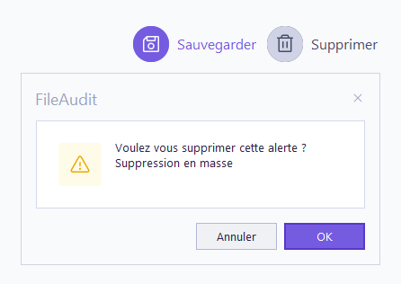 Supprimer une alerte